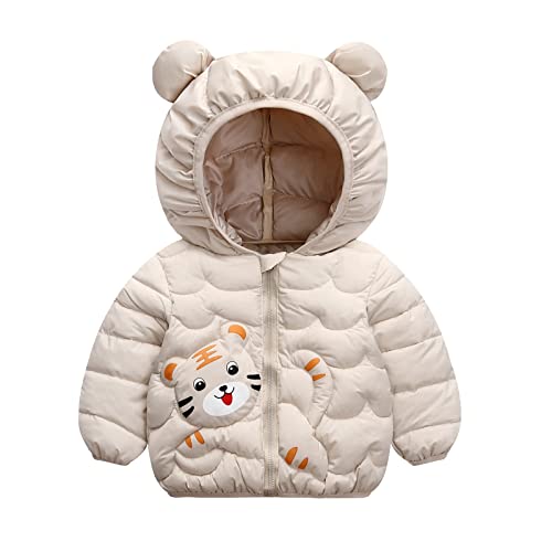 Hanraz Baby Winterjacke 56 mädchen, Winterjacke Baby Mit Kapuze Winter Reißverschluss Wintermantel Wollwalk Jacke Leicht Winddicht Unisex Kapuzenjacke Winterjacke von Hanraz