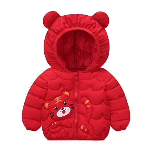 Hanraz Baby Winterjacke 80, Winterjacke Baby Mit Kapuze Winter Reißverschluss Wintermantel Wollwalk Jacke Leicht Winddicht Unisex Kapuzenjacke Winterjacke von Hanraz