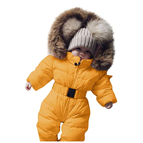 Hanraz Baby Winterjacke mädchen 74, Kinder-Winterjacken Reißverschluss Mit Kapuze Winter Wollwalk Jacke Winterjacke Leicht Warme Unisex Wintermantel Kapuzenjacke von Hanraz