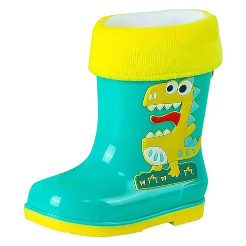 Hanraz Gummistiefel Kinder gefüttert, Gummistiefel Kinder Basic Weiter Schaft Stiefel rutschfeste Unisex Gummistiefeletten Federleichte wasserdichte Gummistiefel Hohe Reitstiefel von Hanraz