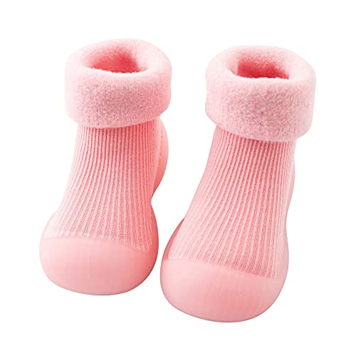 Hanraz Hausschuhe Baby, Lauflernschuhe Baby Winter Unisex Weiche Sohle rutschfeste Barfußschuhe Lederpuschen Outdoor Gefüttert Warm Lauflernschuhe Hanraz Hausschuhe Baby, Lauflernschuhe Baby Winter Unisex Weiche Sohle rutschfeste Barfußschuhe Lederpuschen Outdoor Gefüttert Warm Lauflernschuhe von Hanraz