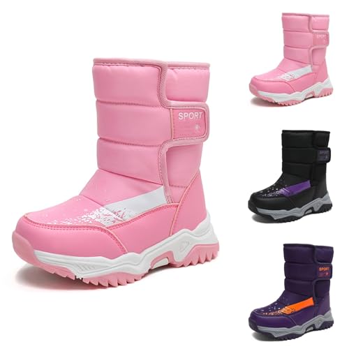 Hanraz Jungen Winterschuhe,blitzangebote,Winterstiefel mädchen 27,Winterschuhe Jungen Gefüttert rutschfest Schneeboots Schneestiefel Wanderschuhe Kinder Gummistiefel Kinder Thermostiefel Kinder von Hanraz