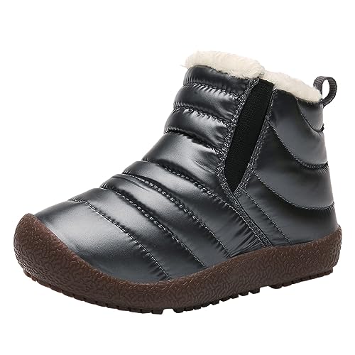 Hanraz Kinder Winterstiefel, Black Friday, Winterstiefel mädchen 35, Winterschuhe Jungen Gefüttert rutschfest Schneestiefel Winterschuhe Mädchen Schneeschuhe Kinder Gummistiefel Kinder Gefüttert von Hanraz