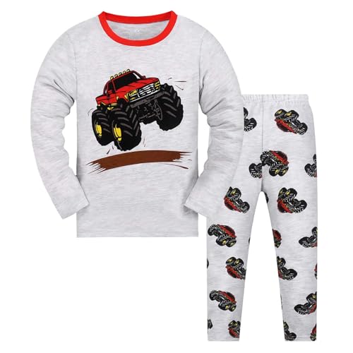 Hanraz Schlafanzug 158 Jungen, Schlafanzug Jungen Lang Schlafanzüge Für Jungen mit Print Warm Baumwolle Schlafanzüge Schlafanzug Kinder Jungen Unisex Weiche Pijamas von Hanraz