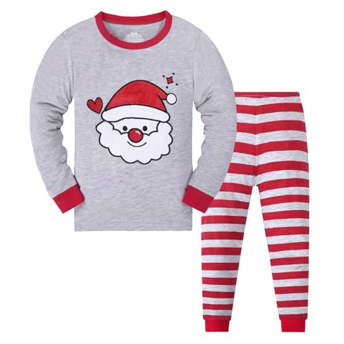 Hanraz Schlafanzug Jungen 146 lang, Schlafanzug Jungen Herbst/Winter Mit Print Lang Schlafanzüge Schlafanzug Baumwolle Weiche Unisex Pyjama Jogginganzug Kinder Schlafanzug Jungen von Hanraz