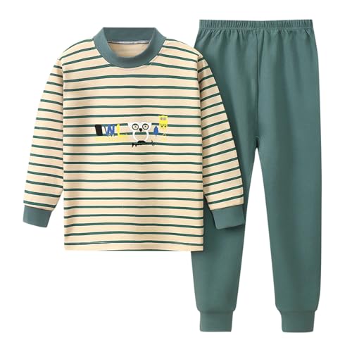 Hanraz Schlafanzug Kinder 99, Schlafanzug Jungen Lang Pyjama Jungen Unisex Baumwolle mit Print Jogginganzug Schlafanzüge Schlafanzug Kinder Jungen Warm Weiche Pijamas von Hanraz