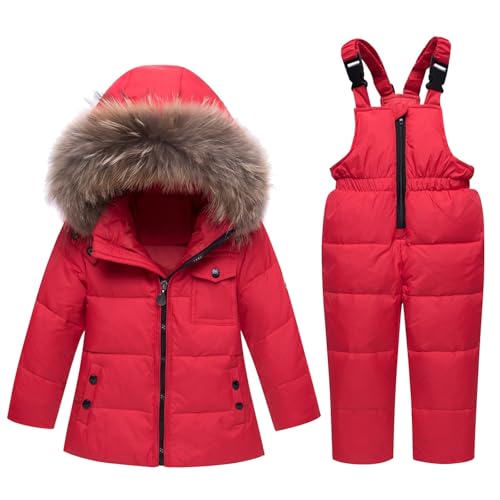 Hanraz Schneeanzug 110, Sale Angebote, Schneeanzug Kinder Unisex Winddicht Mit Kapuze Schneeanzug Skianzug Warm Winter Schneeoverall Verdickt Warme Winteroverall von Hanraz