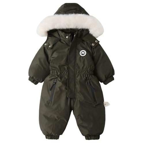 Hanraz Schneeanzug 116 mädchen, Sale Angebote, Schneeanzug Kinder Unisex Winddicht Mit Kapuze Schneeanzug Skianzug Warme Thermo Winteroverall Verdickt Warm Softshellanzug von Hanraz