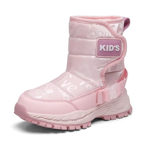 Hanraz Schneeanzug Kinder,Black Friday,Winterschuhe Jungen 33,Winterschuhe Jungen Gefüttert rutschfest Winterschuhe Schneeanzug Kinder Winterstiefel Mädchen Winterschuhe Kinder Jungen von Hanraz