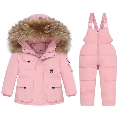 Hanraz Schneeoverall Jungen, Sale Angebote, Schneeanzug Kinder Unisex Winddicht Mit Kapuze Schneeanzug Skianzug Winter Warm Schneeanzüge Warme Outdoor Softshellanzug von Hanraz