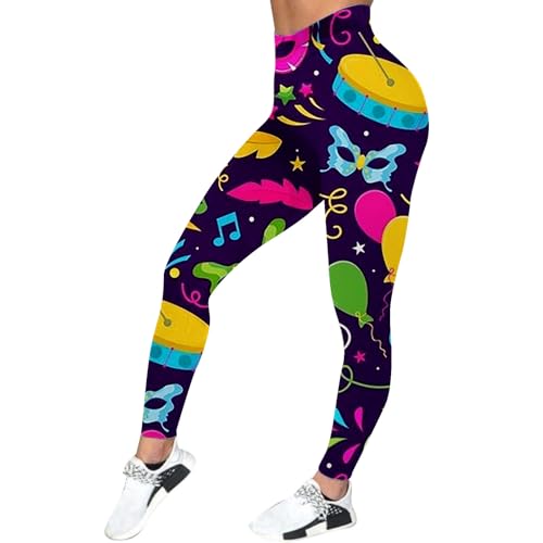 Hanraz Sport Leggings Damen Scrunch, Sale Angebote, 80er Jahre Outfit Damen 70er Fitness Stretch Sporthose Sportleggins - Push Up Gym 80er Yogahose Neon Kleidung Faschingskostüme Fasching Mottoparty von Hanraz