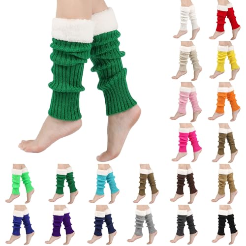 Hanraz Stulpen Damen Winter, Sale Angebote, Stulpen Damen Winter Y2k Stulpensocken Beinwärmer Damen Strick Weich Schlittschuhe Weiße Stulpen Bequem Aesthetic Beinstulpen von Hanraz