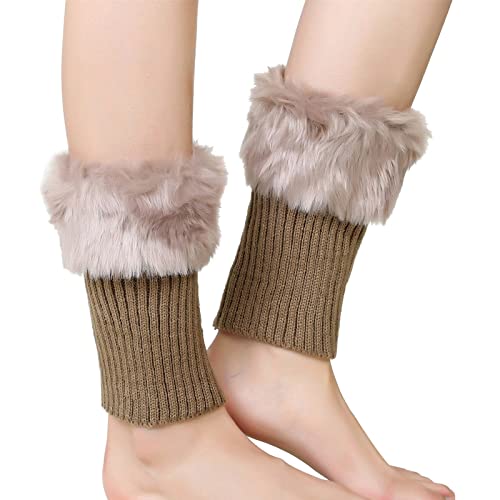 Hanraz Stulpen Damen blau, Black Friday, Stulpen Damen Warm Strick Schlittschuhe Stulpensocken Damen Bunt Winter Longlegs Stulpen Damen Winter Bequem Weich Stulpensocken von Hanraz