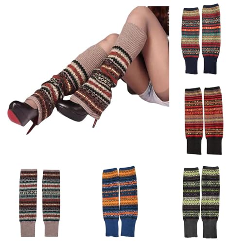 Hanraz Stulpen Damen kurz, Angebote des Tages Heute, Stulpen Damen Winter Strick Schlittschuhe Stulpen Schwarz Bunt Warm Beinstulpen Stulpen Kinder Y2k Weich Legwarmers von Hanraz