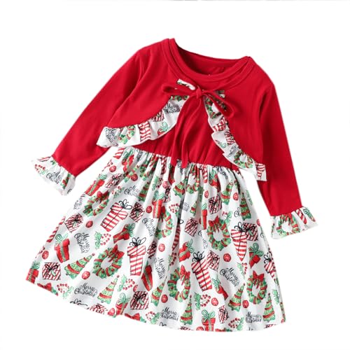 Hanraz Weihnachtskleid Mädchen, Baby Weihnachten Outfit Mädchen, Kleid Weihnachten Mädchen, Baby Weihnachtsoutfit Mädchen My First Christmas Outfit Baby Christmas Outfit Weihnachtsoutfit Baby Mädchen von Hanraz