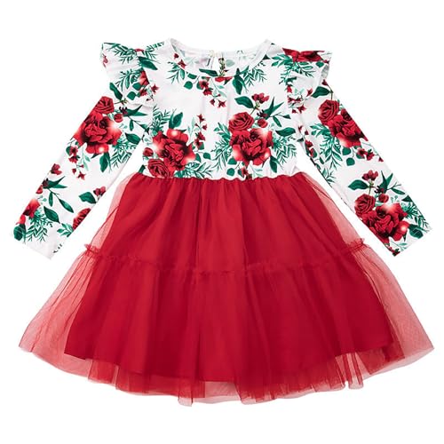 Hanraz Weihnachtskleid Mädchen, Kleider Für Baby-Mädchen, Baby Klamotten Für Mädchen, My First Christmas Outfit Baby Christmas Outfit Weihnachtsoutfit Baby Weihnachtsstrampler Baby Weihnachtsoutfit von Hanraz