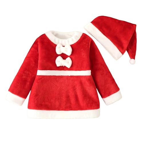 Hanraz Weihnachtskleid Mädchen, Strampler Mädchen, Kleider Für Baby-Mädchen, Weihnachtsoutfit Baby Weihnachtskleidung Baby Bekleidungssets Für Baby-Mädchen Weihnachtspullover Baby Weihnachtsoutfit von Hanraz