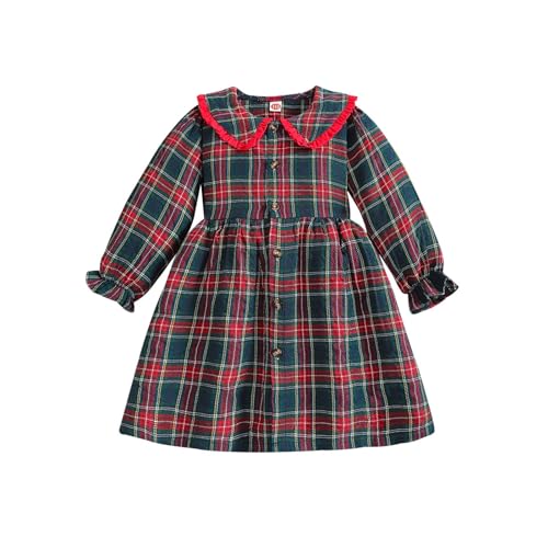 Hanraz Weihnachtskleid Mädchen, Weihnachtskostüm Baby Mädchen, Geschwister Outfit Mädchen, Weihnachtsoutfit Weihnachten Baby Weihnachtsstrampler Baby Kleid Baby Christmas Outfit von Hanraz