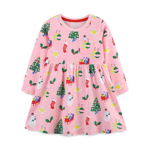 Hanraz Weihnachtskleid Mädchen, Weihnachtskostüm Baby Mädchen, Kleid Weihnachten Mädchen, Baby Kleid Weihnachtskleid Baby Weihnachtsoutfit Baby My First Christmas Outfit Baby Weihnachtsoutfit von Hanraz