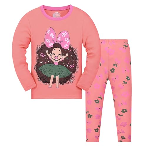 Hanraz Winter Schlafanzug Kinder warm, Schlafanzug Jungen Lang Pyjama Jungen Unisex Baumwolle mit Print Jogginganzug Schlafanzüge Schlafanzug Kinder Jungen Warm Weiche Pijamas von Hanraz