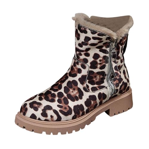 Hanraz Winterschuhe Damen, Winterstiefel Damen Gefüttert, Winter Boots Warme Hoch Bequem Winterboots Winterstiefel Winter Boots Women Outdoor Absatz Moonboots von Hanraz