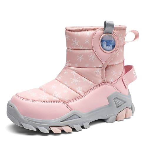 Hanraz schneeboots kinder, blitzangebote, winterstiefel mädchen 36, Winterschuhe Jungen Gefüttert Outdoor Thermostiefel Winterstiefel Kinder Schneeboots Kinder Schneestiefel Jungen Schneestiefel von Hanraz