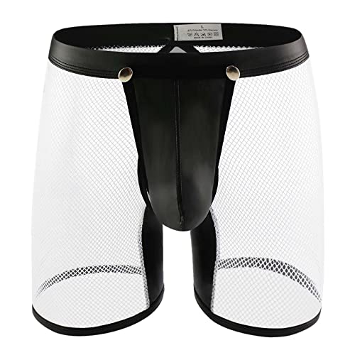 Herren-reizwäsche, Herren-Reizwäsche Ouvert Transparent Offen Vorne Unterwäsche Wetlook Elefant Erotisch Sexy Tanga Reizwäsche Gittergewebe Lustig Große Größen Mankini Slips von Hanraz