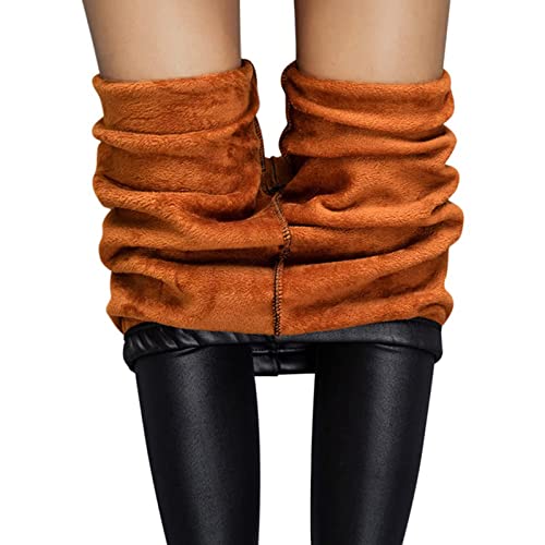 Leggings Damen Winter Set, Strumpfhosen Damen Gefütterte Casual Lang Winterleggins Thermoleggings Blickdicht Einfarbig Sport Winterhose Sportleggins Winter Thermo Fleece Strumpfhosen Thermohose von Hanraz