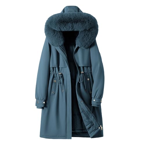 Outlet Angebote, Winterjacke Damen Mit Fellkapuze Winterjacke Mädchen Puffer Elegant Damen Jacke Winter Outdoor Jacke Damen Winter Winterjacke Damen Lang von Hanraz