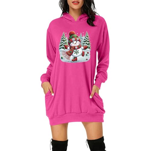 Weihnachtskleid Damen, Christmas Sweater Damen Weihnachtspullover Damen Lustig Damen Weihnachtspullover Damen Weihnachtskleid Weihnachts Kleidung Weihnachten Pullover Damen Hoodie Kleid von Hanraz