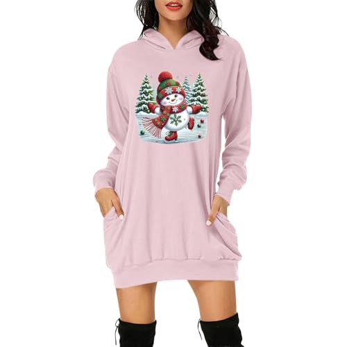 Weihnachtskleid Damen, Christmas Sweater Damen Weihnachtspullover Damen Lustig Damen Weihnachtspullover Damen Weihnachtskleid Weihnachts Kleidung Weihnachten Pullover Damen Hoodie Kleid von Hanraz