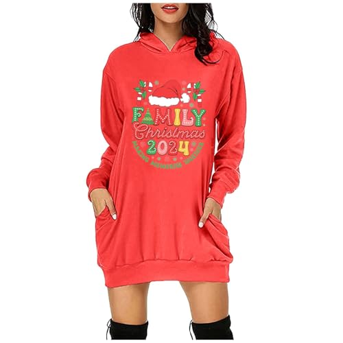 Weihnachtskleid Damen, Weihnachtskleidung Damen Weihnachtskleid Damen Lustig Weihnachten Kleid Damen Weihnachtskleid Damen Sweatkleid Damen Langarm Weihnachtskleider Weihnachten Kleid von Hanraz