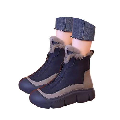 Winterschuhe Damen Boots, Outlet Angebote, Winterstiefel Damen Wasserdicht Gefüttert Halbhohe Schneestiefel Winterschuhe Bequem rutschfeste Stiefeletten Warme Winter Boots von Hanraz