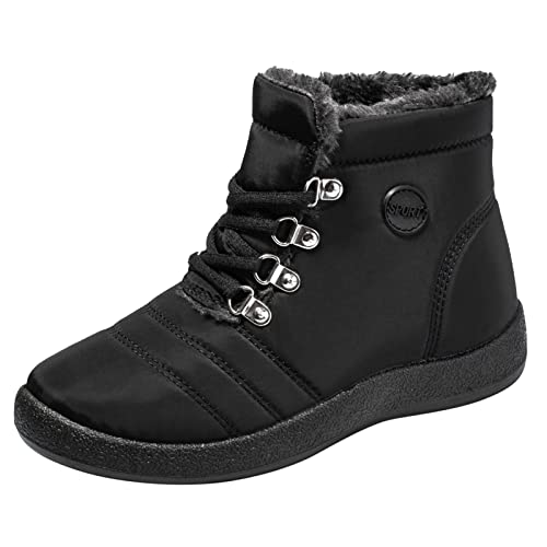 Winterschuhe Damen Boots, Winterstiefel Damen Gefüttert, Boots Damen Herbst Bequem Warme Moonboots Schneestiefel Winter Boots Women Hoch Elegant Winterstiefel von Hanraz