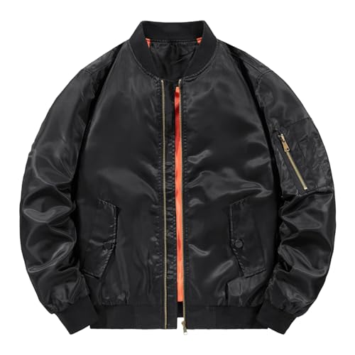 blitzangebote, Bomberjacke Herren Leichte Basic Mit Taschen Winterjacke Bomberjacke Reißverschluss Stehkragen Dünne Pilotenjacke Fliegerjacke Lässige Kurze Herbst Übergangsjacke Blouson blitzangebote, Bomberjacke Herren Leichte Basic Mit Taschen Winterjacke Bomberjacke Reißverschluss Stehkragen Dünne Pilotenjacke Fliegerjacke Lässige Kurze Herbst Übergangsjacke Blouson von Hanraz