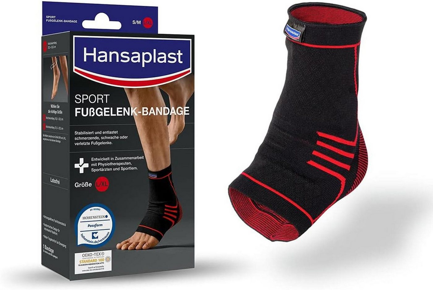 Hansaplast Fußbandage Hansaplast Sport Fußgelenk-Bandage, Sprunggelenkbandage von Hansaplast