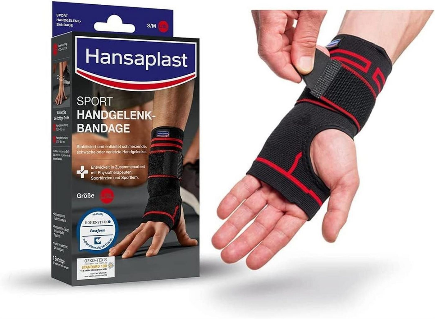 Hansaplast Handgelenkbandage HANSAPLAST Sport Handgelenk-Bandage Handbandage Gr. L/XL von Hansaplast