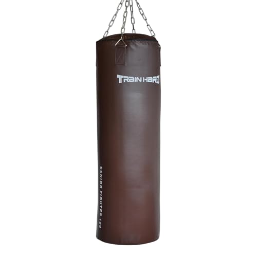 Hansson Sports® Boxsack 100/120cm Sandsack Punching Bag gefüllt inkl. Heavy Duty Stahlkette und Drehwirbel (B:120x35cm,33kg) von Hansson Sports