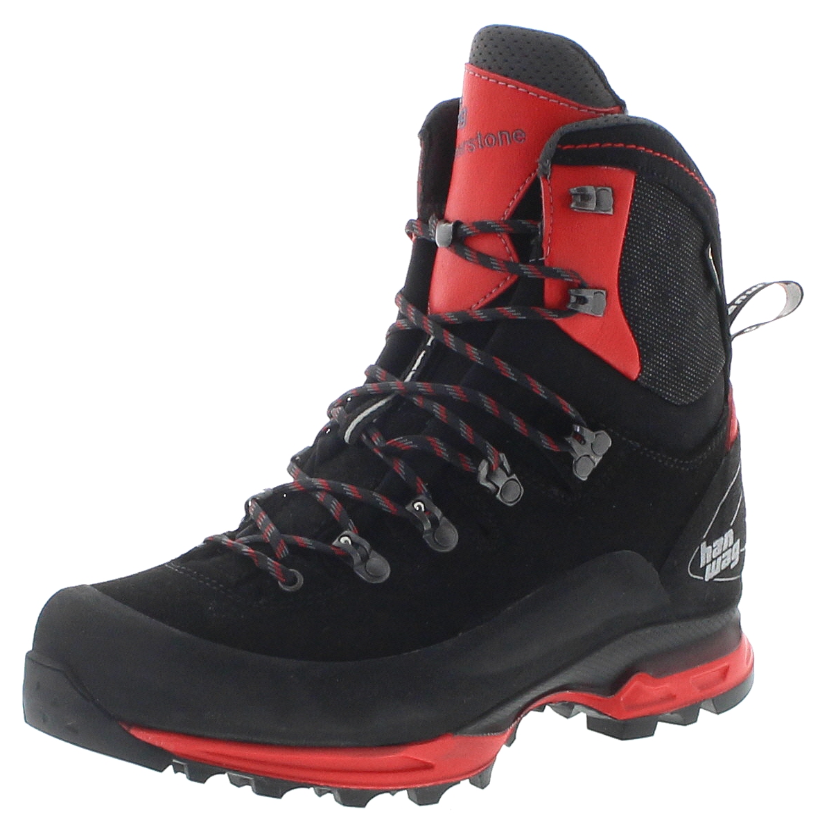 ALVERSTONE II GTX Black Red Herren Wanderstiefel Schwarz von Hanwag