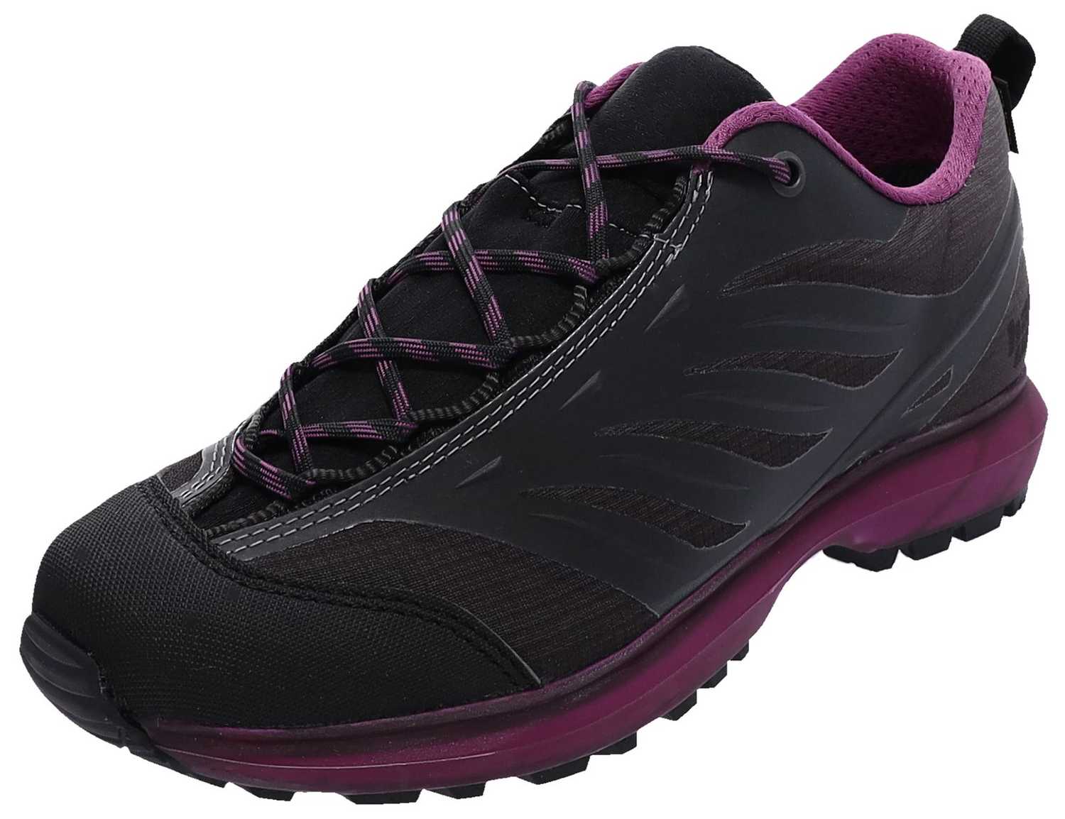 EVORADO LOW LADY GTX Asphalt Berry Damen Hikingschuhe Grau von Hanwag