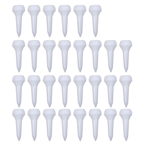 Haodream 30Pcs Pilz Kopf Kurze Golfplätze Tees Bälle Stehen Professionelle Weiß Kunststoff Golfplätze Tees Golfplätze Zubehör Für Driving Ranges von Haodream