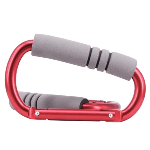 Einkaufstaschen-Haken, D-Form, Aluminiumlegierung, Karabiner mit Schwämmen, Kinderwagen-Clip, Einkaufshaken für Outdoor-Sportarten von Haoyull