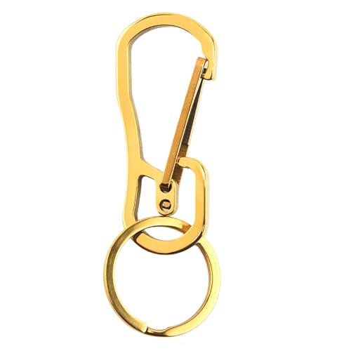 Haoyull Edelstahl-Karabiner, Schlüsselanhänger, Schlüsselanhänger, robust, Gürtelclip, Schlüsselhalter, schnell zu lösen von Haoyull