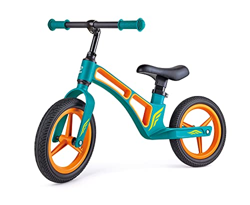Balance Bike, Adjustable Height, Hape “Free-Cycling Balance Bike”, Light And Durable Magnesium Frame, Carrying Handle, Parrot Blue. 3 years + von Hape