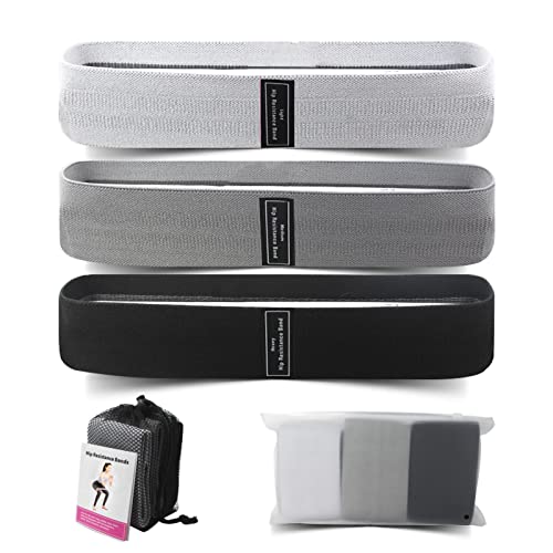 3pcs Fitness Resistant Band, Anti-Rutsch Gewebe Booty Bands, Elastische Schleifen Gym Band für Gesäß Hüften Beine Yoga Pilates Übung Physiotherapie und Recovery Workout (Hellgrau Mittelgrau Schwarz) 3pcs Fitness Resistant Band, Anti-Rutsch Gewebe Booty Bands, Elastische Schleifen Gym Band für Gesäß Hüften Beine Yoga Pilates Übung Physiotherapie und Recovery Workout (Hellgrau Mittelgrau Schwarz) von Hapivida