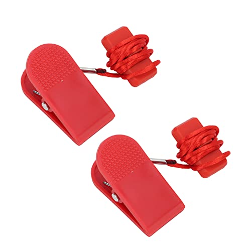 Hspivida 2PCS Laufband -Magnetsicherheitsschlüssel, Red Universal Magnetic Security Switch Fitness Ersatz für Laufbänder Laufmaschinen (20 * 35 -mm -Modell) von Hapivida