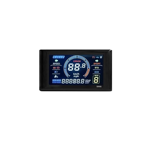 Happlignly E-Bike-Display, 24 V-72 V, wasserdichtes LCD-Display, S966, E-Bike-Controller-Panel, Armaturenbrett, SM-Anschluss, einfache Installation, einfach zu bedienen von Happlignly