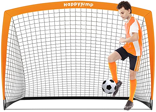 Happy Jump Fußballtor 3x2.2FT, 4x3FT, 5x3.6FT, 7x5FT Pop-Up Fußballtraining für den Garten (5x3.6 FT- Orange) -1 PC Happy Jump Fußballtor 3x2.2FT, 4x3FT, 5x3.6FT, 7x5FT Pop-Up Fußballtraining für den Garten (5x3.6 FT- Orange) -1 PC von Happy Jump
