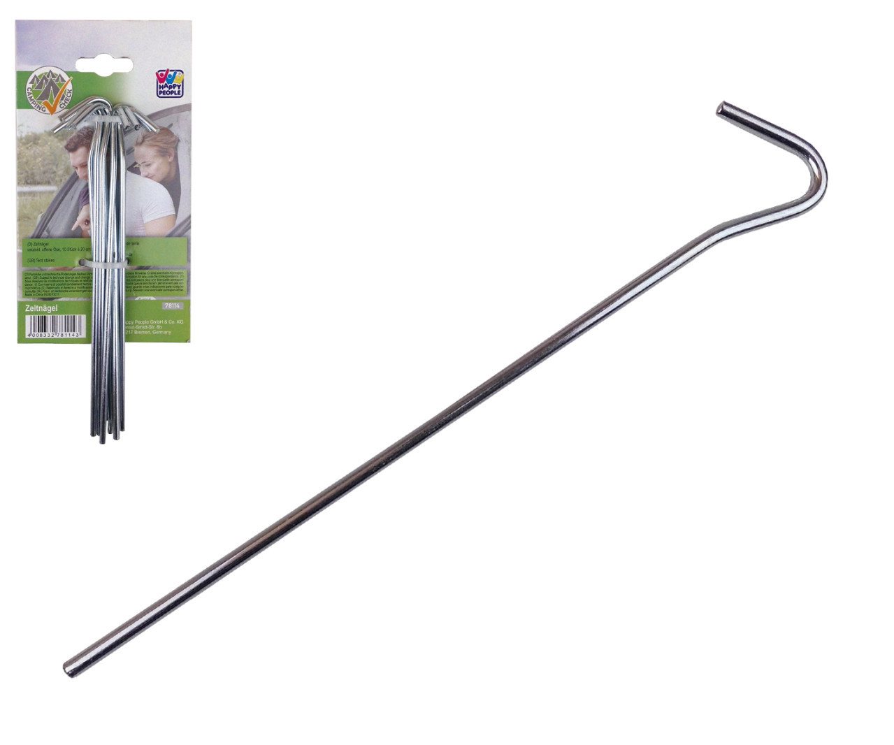 Happy People Zelthering Happy People Zeltnagel 20 cm 10er Set Happy People Zelthering Happy People Zeltnagel 20 cm 10er Set von Happy People