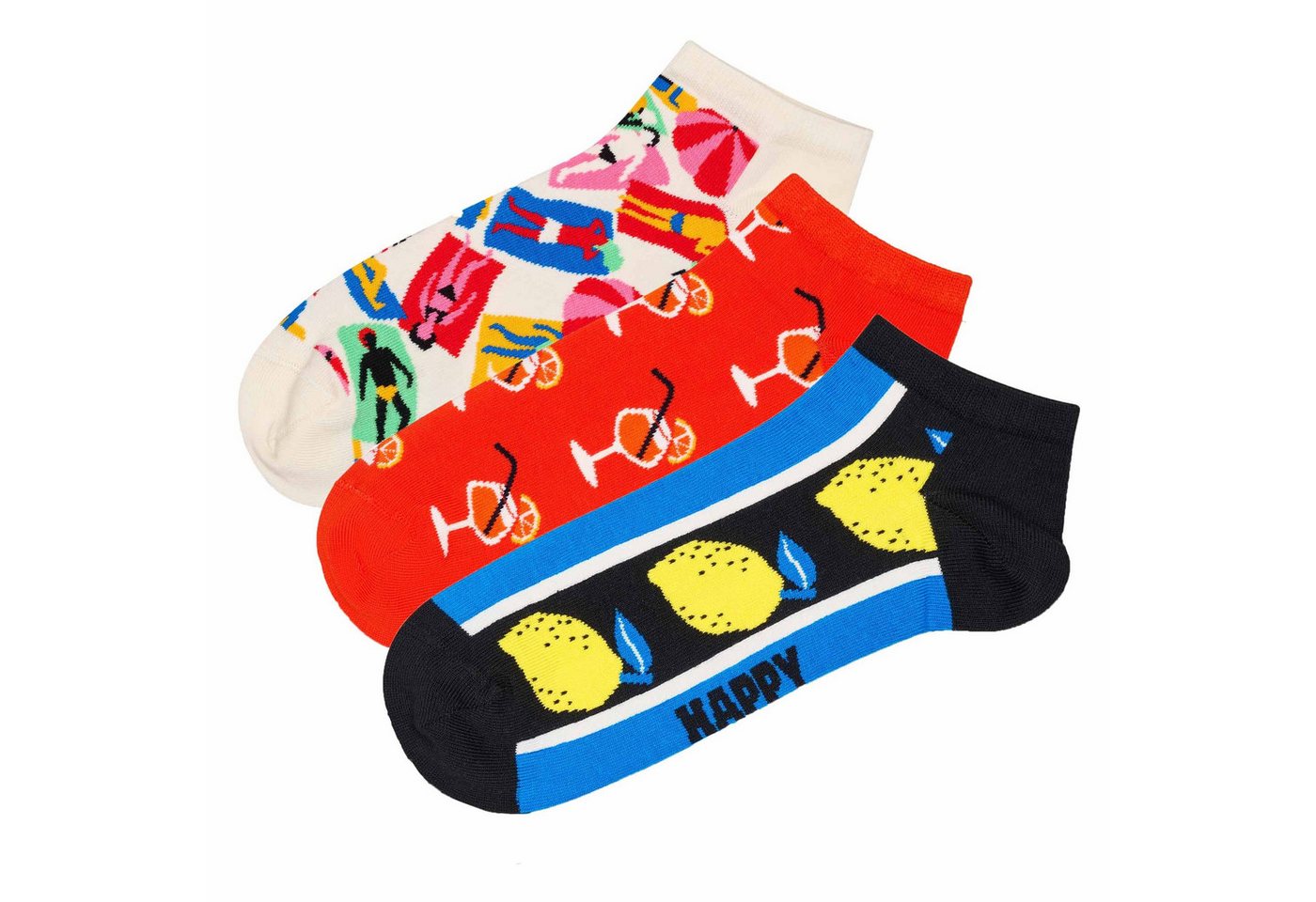 Happy Socks Sneakersocken Unisex Sneaker-Socken, 3er Pack - Low Socks, (Packung, 3er Pack) von Happy Socks